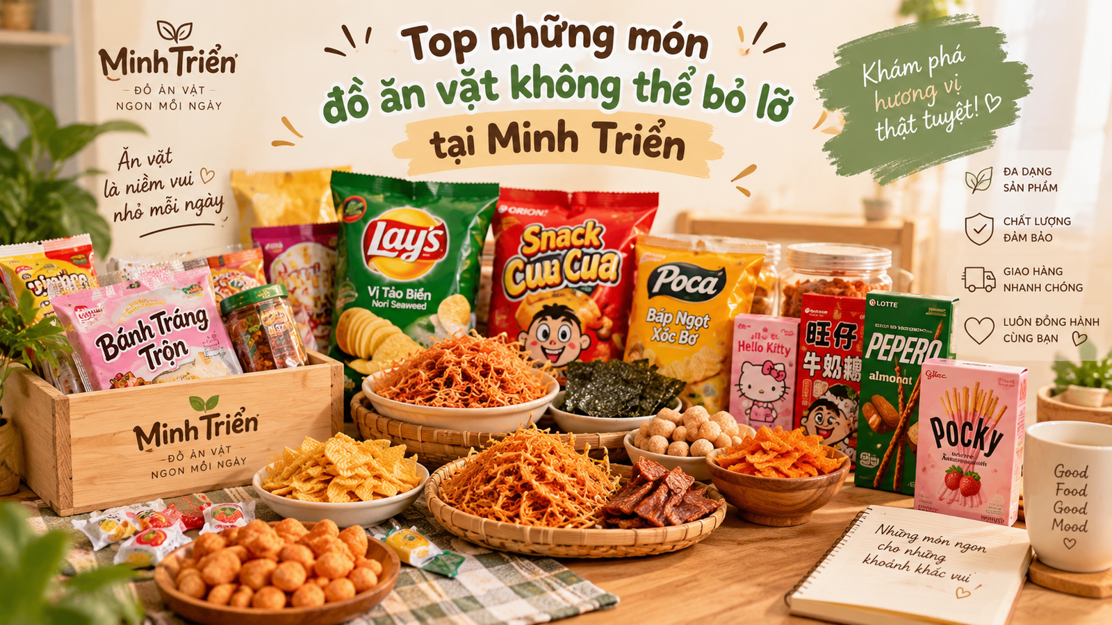 Top những món đồ ăn vặt không thể bỏ lỡ tại Minh Triển