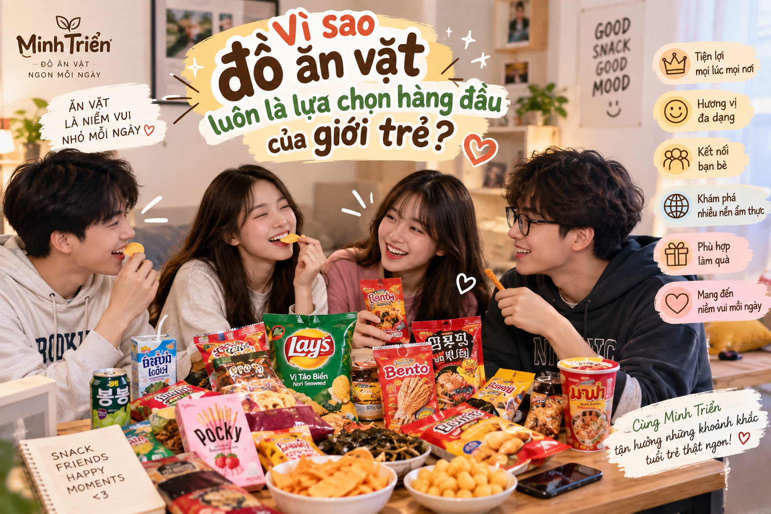 Vì sao đồ ăn vặt luôn là lựa chọn hàng đầu của giới trẻ?